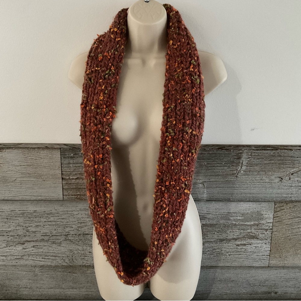 Alpaca rust infinity soft scarf 20% alpaca 58”x6”
